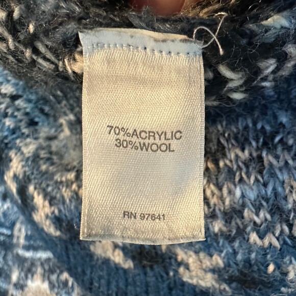 J.Jill Sweater Coat SZ MP Blue Aztec Boho Duster Long Cardigan Southwestern EUC - Picture 6 of 9